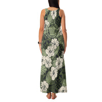 Tongan Kupesi Ngatu Hibiscus Vintage Motif Family Matching Tank Maxi Dress and Hawaiian Shirt