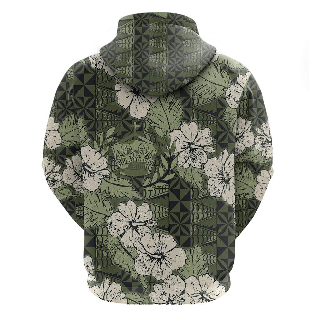 Tongan Kupesi Ngatu Hibiscus Vintage Motif Hoodie LT9 - Polynesian Pride