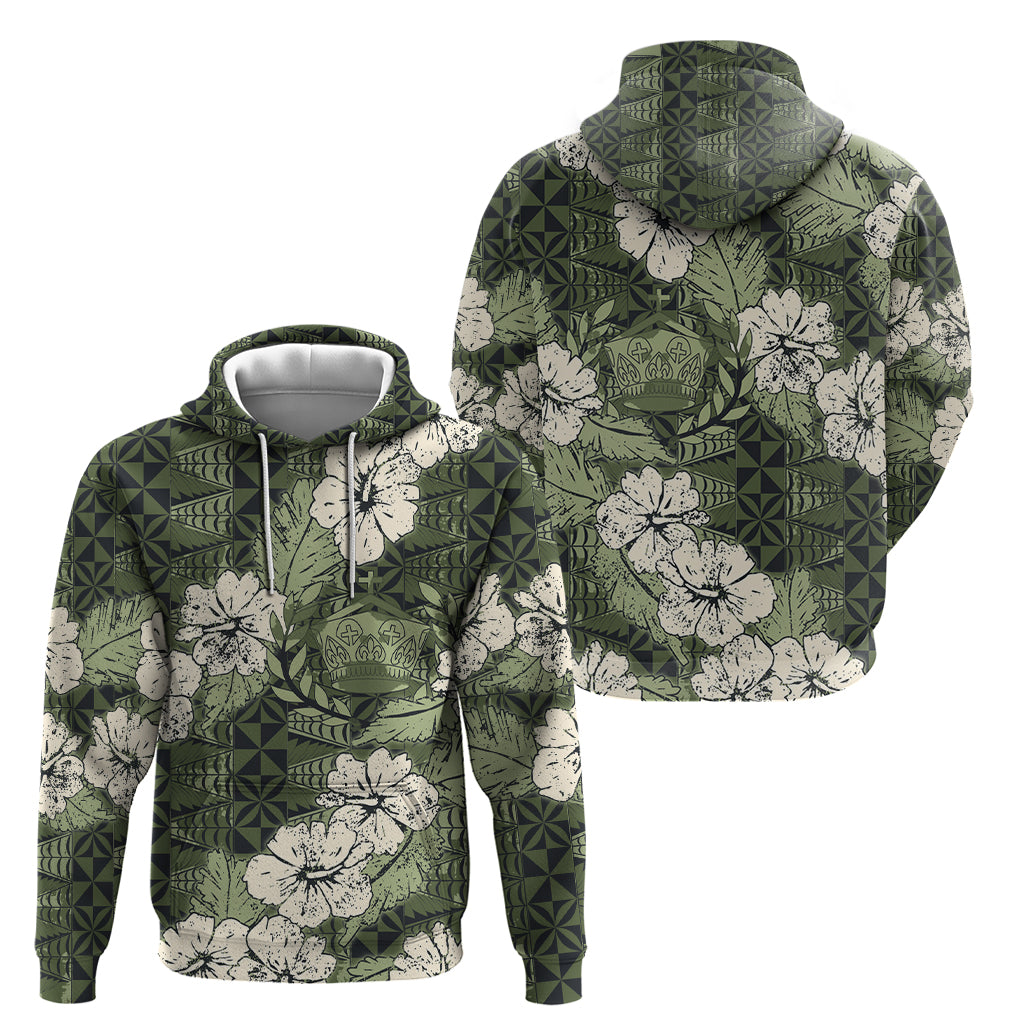 Tongan Kupesi Ngatu Hibiscus Vintage Motif Hoodie LT9 - Polynesian Pride