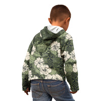 Tongan Kupesi Ngatu Hibiscus Vintage Motif Kid Hoodie LT9 - Polynesian Pride