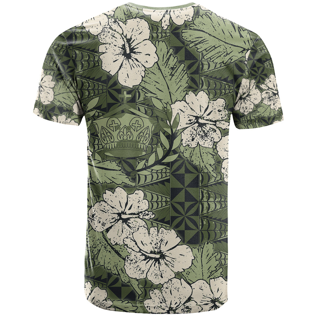 Tongan Kupesi Ngatu Hibiscus Vintage Motif T Shirt LT9 - Polynesian Pride