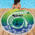 Malpampa Vanuatu Beach Blanket Hibiscus Sand Drawing with Pacific Pattern
