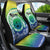 Malpampa Vanuatu Car Seat Cover Hibiscus Sand Drawing with Pacific Pattern