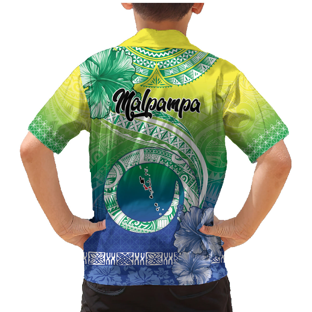 Malpampa Vanuatu Family Matching Mermaid Dress and Hawaiian Shirt Hibiscus Sand Drawing with Pacific Pattern