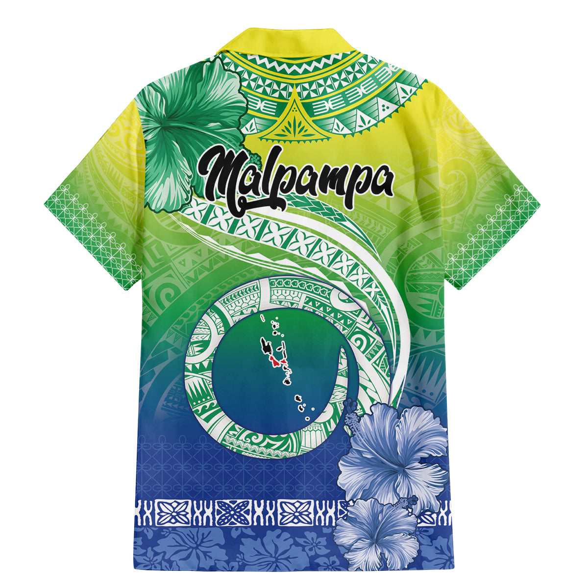 Malpampa Vanuatu Family Matching Mermaid Dress and Hawaiian Shirt Hibiscus Sand Drawing with Pacific Pattern