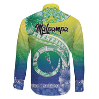 Malpampa Vanuatu Family Matching Off The Shoulder Long Sleeve Dress and Hawaiian Shirt Hibiscus Sand Drawing with Pacific Pattern