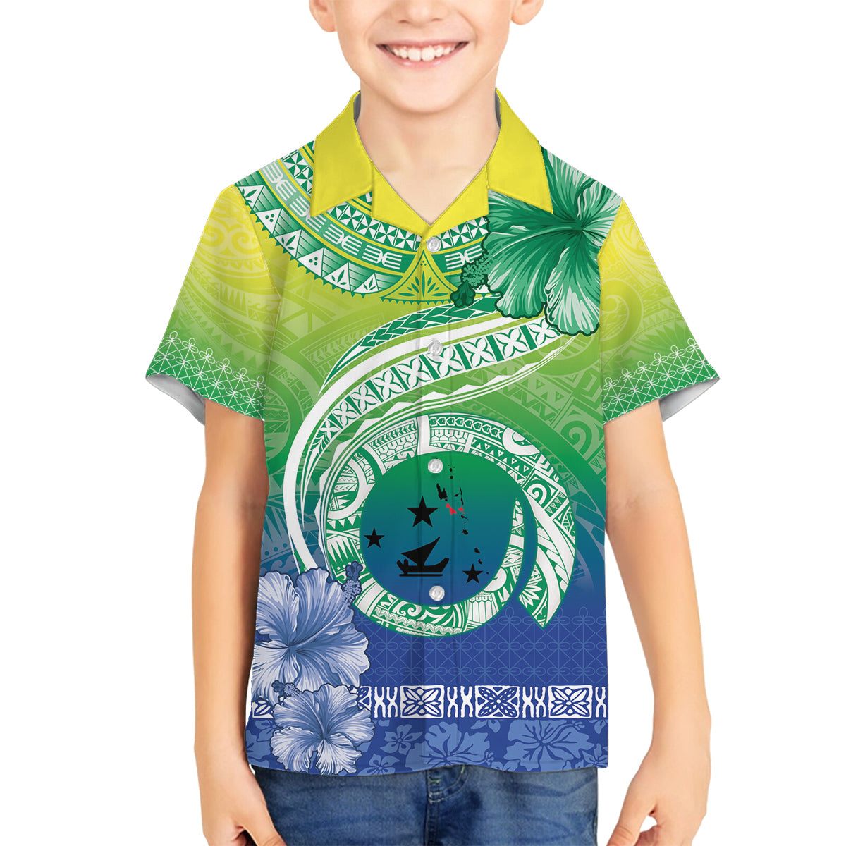 Malpampa Vanuatu Family Matching Puletasi and Hawaiian Shirt Hibiscus Sand Drawing with Pacific Pattern