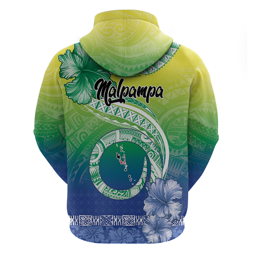 Malpampa Vanuatu Hoodie Hibiscus Sand Drawing with Pacific Pattern LT9 - Polynesian Pride
