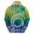 Malpampa Vanuatu Hoodie Hibiscus Sand Drawing with Pacific Pattern