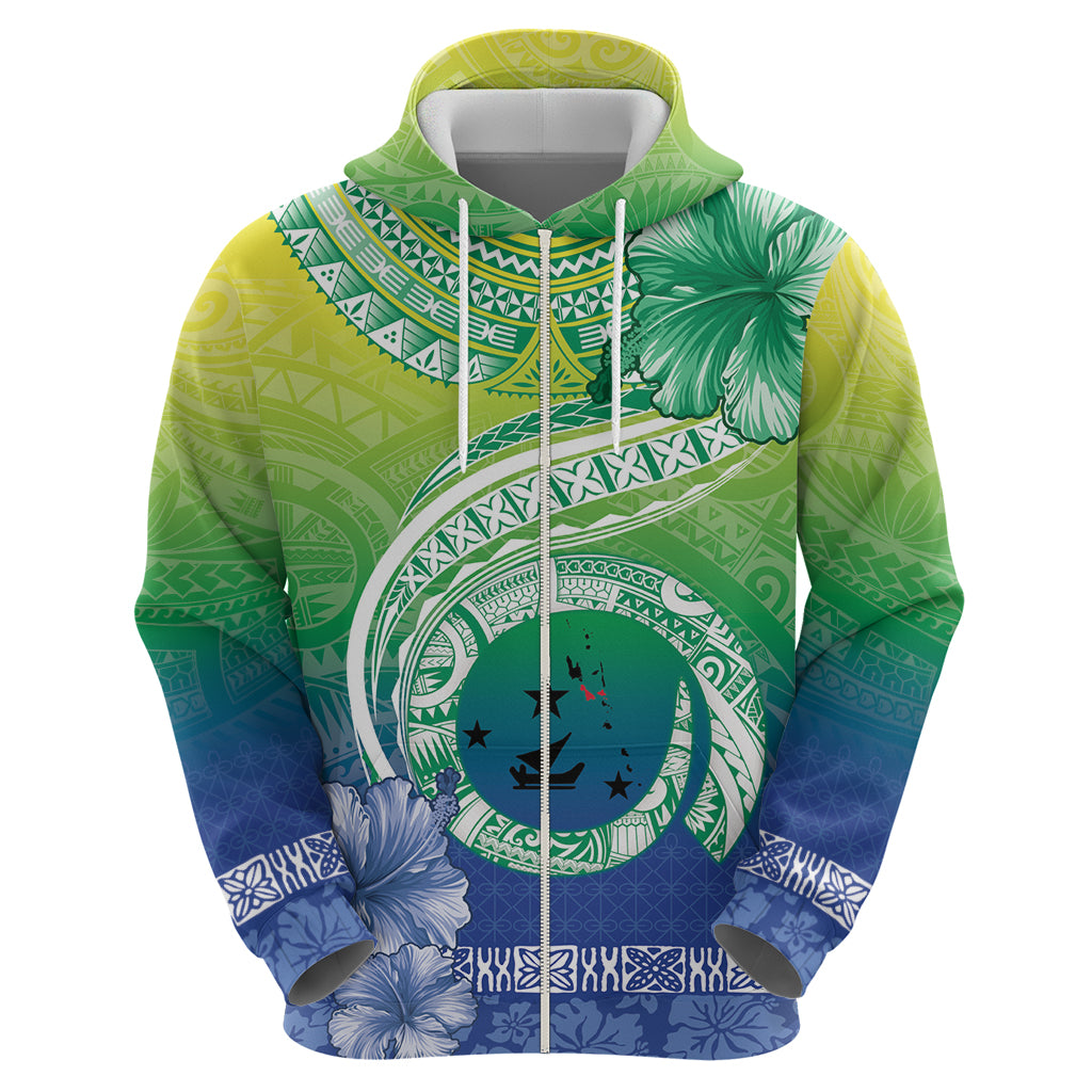 Malpampa Vanuatu Hoodie Hibiscus Sand Drawing with Pacific Pattern LT9 - Polynesian Pride
