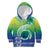 Malpampa Vanuatu Kid Hoodie Hibiscus Sand Drawing with Pacific Pattern