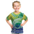 Malpampa Vanuatu Kid T Shirt Hibiscus Sand Drawing with Pacific Pattern