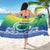 Malpampa Vanuatu Sarong Hibiscus Sand Drawing with Pacific Pattern