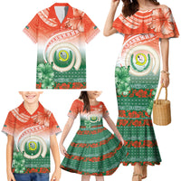 Penama Vanuatu Family Matching Mermaid Dress and Hawaiian Shirt Hibiscus Sand Drawing with Pacific Pattern