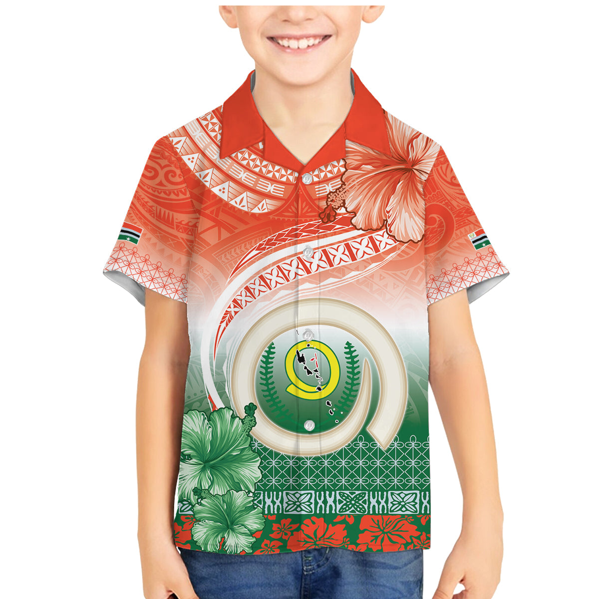 Penama Vanuatu Family Matching Mermaid Dress and Hawaiian Shirt Hibiscus Sand Drawing with Pacific Pattern