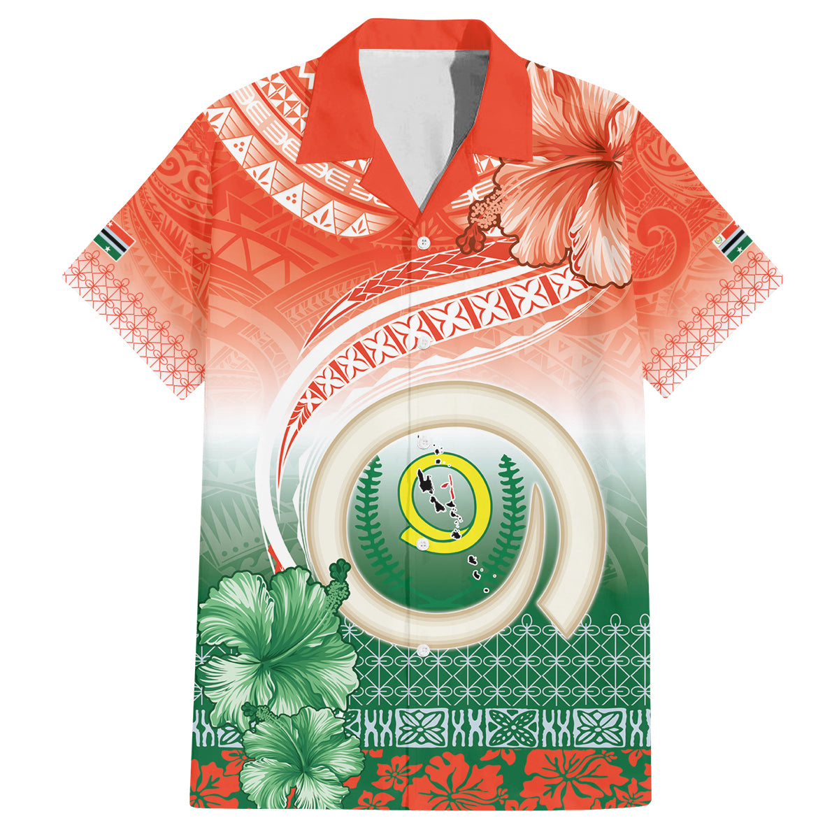 Penama Vanuatu Family Matching Off Shoulder Short Dress and Hawaiian Shirt Hibiscus Sand Drawing with Pacific Pattern