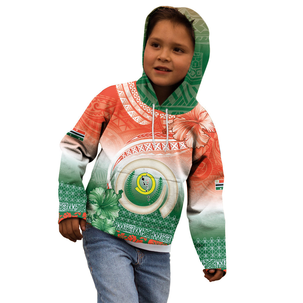 Penama Vanuatu Kid Hoodie Hibiscus Sand Drawing with Pacific Pattern LT9 - Polynesian Pride