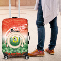 Penama Vanuatu Luggage Cover Hibiscus Sand Drawing with Pacific Pattern LT9 Red Art - Polynesian Pride