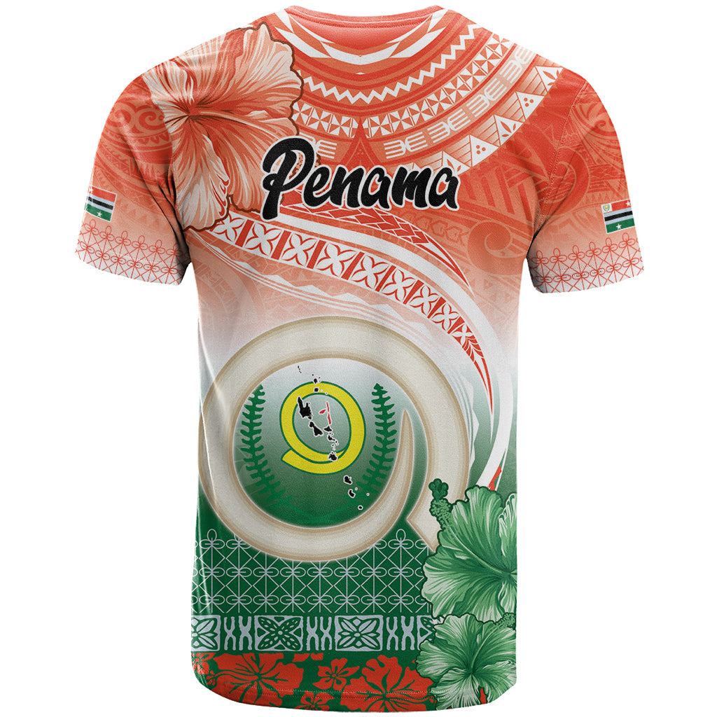 Penama Vanuatu T Shirt Hibiscus Sand Drawing with Pacific Pattern LT9 - Polynesian Pride