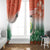 Penama Vanuatu Window Curtain Hibiscus Sand Drawing with Pacific Pattern