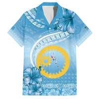 Sanma Vanuatu Family Matching Short Sleeve Bodycon Dress and Hawaiian Shirt Hibiscus Sand Drawing with Pacific Pattern