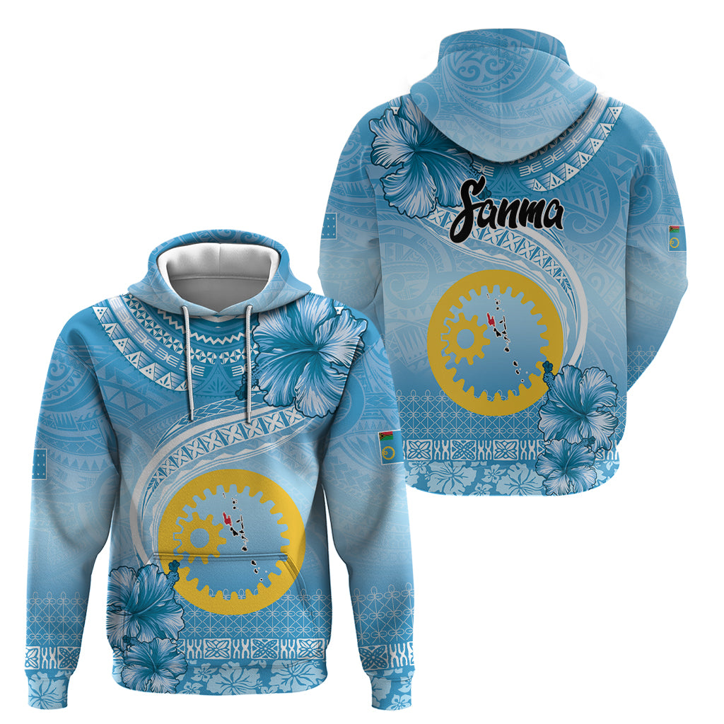 Sanma Vanuatu Hoodie Hibiscus Sand Drawing with Pacific Pattern LT9 - Polynesian Pride