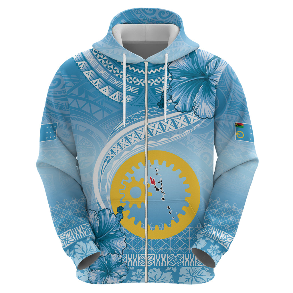 Sanma Vanuatu Hoodie Hibiscus Sand Drawing with Pacific Pattern LT9 - Polynesian Pride