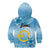 Sanma Vanuatu Kid Hoodie Hibiscus Sand Drawing with Pacific Pattern