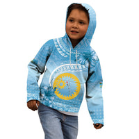 Sanma Vanuatu Kid Hoodie Hibiscus Sand Drawing with Pacific Pattern LT9 - Polynesian Pride