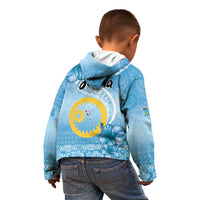 Sanma Vanuatu Kid Hoodie Hibiscus Sand Drawing with Pacific Pattern LT9 - Polynesian Pride