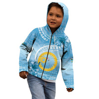Sanma Vanuatu Kid Hoodie Hibiscus Sand Drawing with Pacific Pattern LT9 - Polynesian Pride