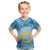 Sanma Vanuatu Kid T Shirt Hibiscus Sand Drawing with Pacific Pattern