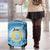 Sanma Vanuatu Luggage Cover Hibiscus Sand Drawing with Pacific Pattern