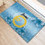 Sanma Vanuatu Rubber Doormat Hibiscus Sand Drawing with Pacific Pattern