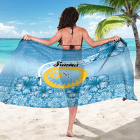 Sanma Vanuatu Sarong Hibiscus Sand Drawing with Pacific Pattern LT9 - Polynesian Pride