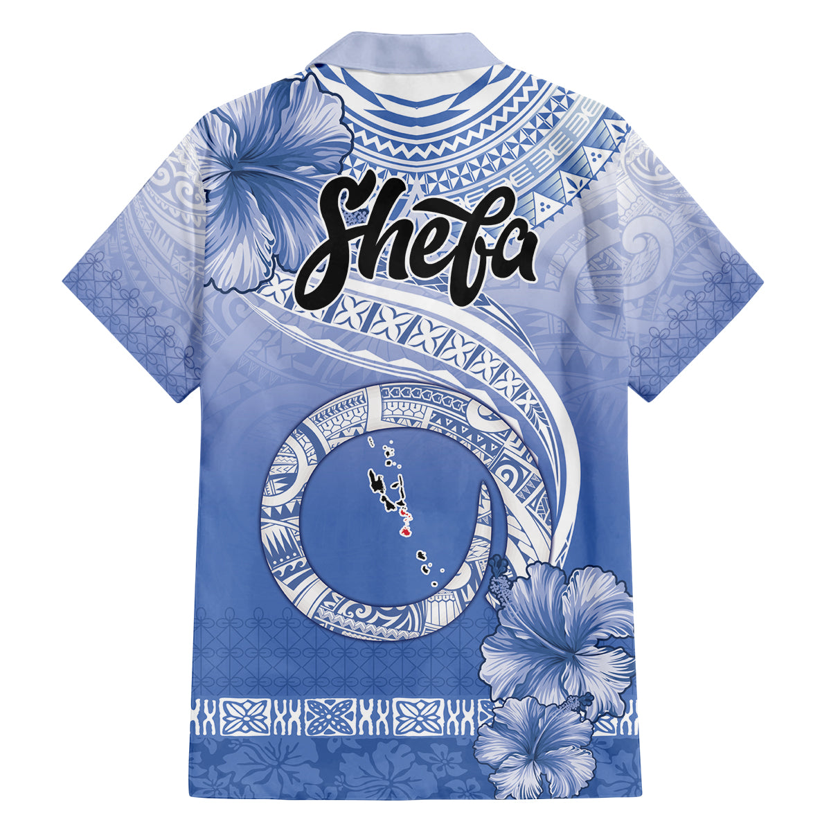 Shefa Vanuatu Family Matching Off Shoulder Short Dress and Hawaiian Shirt Hibiscus Sand Drawing with Pacific Pattern LT9 - Polynesian Pride