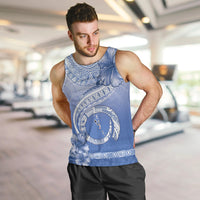 Shefa Vanuatu Men Tank Top Hibiscus Sand Drawing with Pacific Pattern