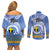 Tafea Vanuatu Couples Matching Off Shoulder Short Dress and Long Sleeve Button Shirt Hibiscus Sand Drawing with Pacific Pattern