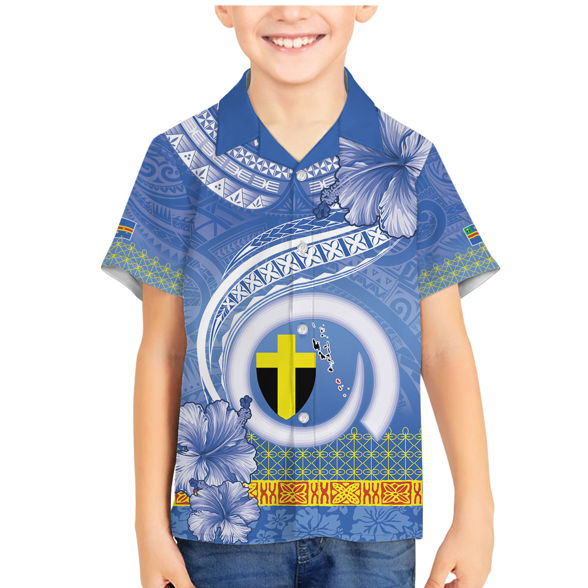 Tafea Vanuatu Family Matching Mermaid Dress and Hawaiian Shirt Hibiscus Sand Drawing with Pacific Pattern