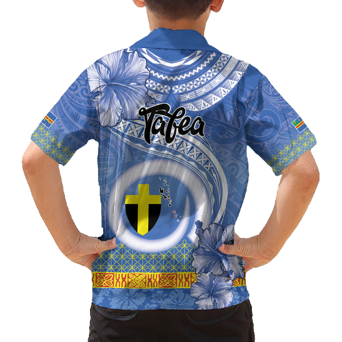 Tafea Vanuatu Family Matching Off Shoulder Short Dress and Hawaiian Shirt Hibiscus Sand Drawing with Pacific Pattern LT9 - Polynesian Pride