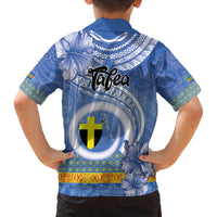 Tafea Vanuatu Family Matching Off Shoulder Short Dress and Hawaiian Shirt Hibiscus Sand Drawing with Pacific Pattern LT9 - Polynesian Pride