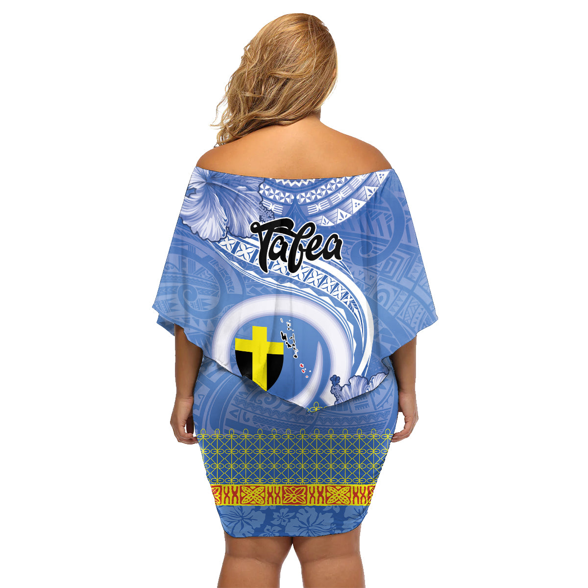 Tafea Vanuatu Family Matching Off Shoulder Short Dress and Hawaiian Shirt Hibiscus Sand Drawing with Pacific Pattern LT9 - Polynesian Pride