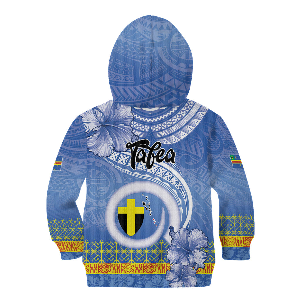Tafea Vanuatu Kid Hoodie Hibiscus Sand Drawing with Pacific Pattern LT9 - Polynesian Pride