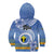 Tafea Vanuatu Kid Hoodie Hibiscus Sand Drawing with Pacific Pattern