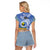 Tafea Vanuatu Raglan Cropped T Shirt Hibiscus Sand Drawing with Pacific Pattern