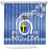 Tafea Vanuatu Shower Curtain Hibiscus Sand Drawing with Pacific Pattern