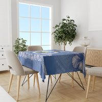Tafea Vanuatu Tablecloth Hibiscus Sand Drawing with Pacific Pattern