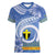 Tafea Vanuatu Women V-Neck T-Shirt Hibiscus Sand Drawing with Pacific Pattern
