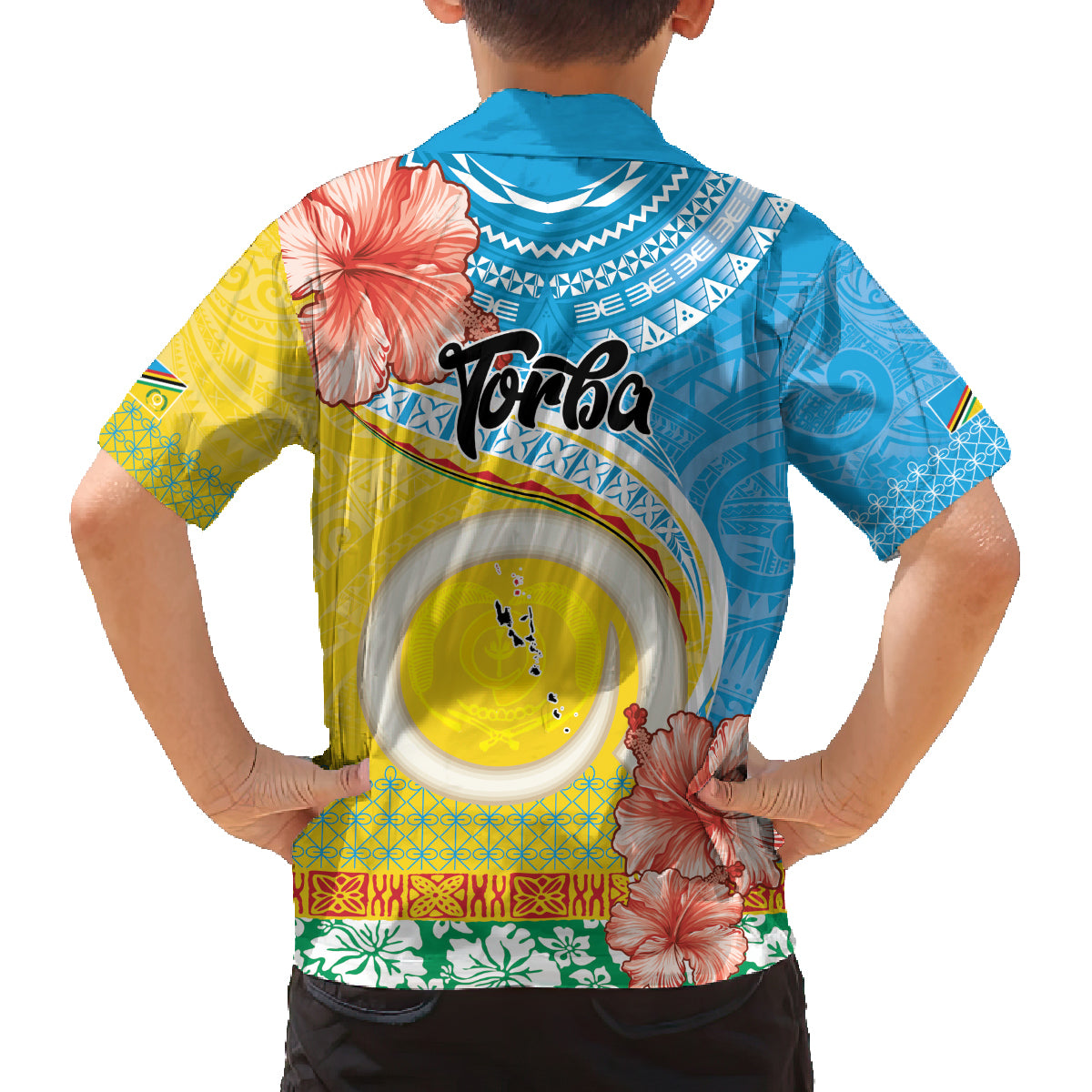 Torba Vanuatu Family Matching Tank Maxi Dress and Hawaiian Shirt Hibiscus Sand Drawing with Pacific Pattern LT9 - Polynesian Pride