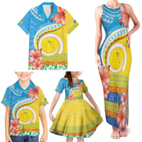 Torba Vanuatu Family Matching Tank Maxi Dress and Hawaiian Shirt Hibiscus Sand Drawing with Pacific Pattern LT9 - Polynesian Pride
